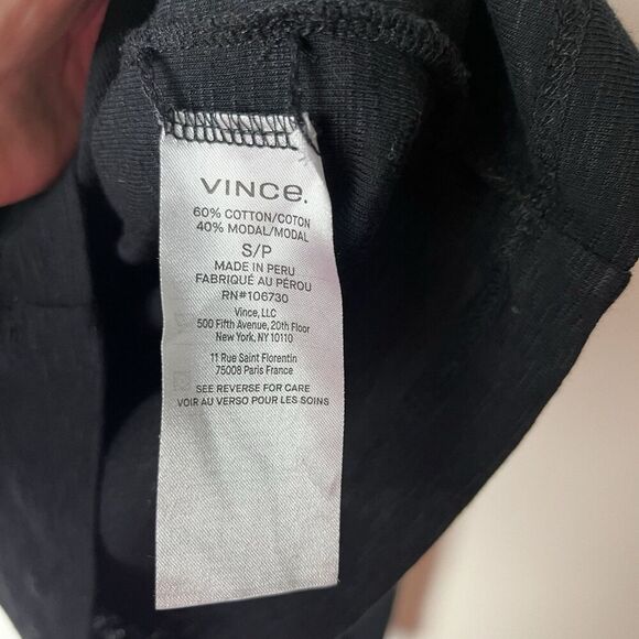 Vince Rib Trim V Neck Henley Long Sleeve Womens Pullover Sweater Shirt Small - Picture 3 of 6